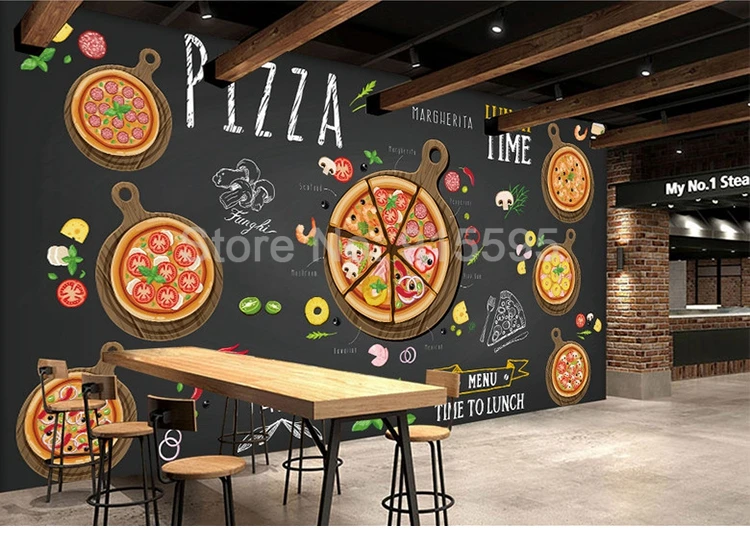 3D Tomato Pizza R854 Business Wallpaper Wall Mural Self-adhesive Commerce Amy 