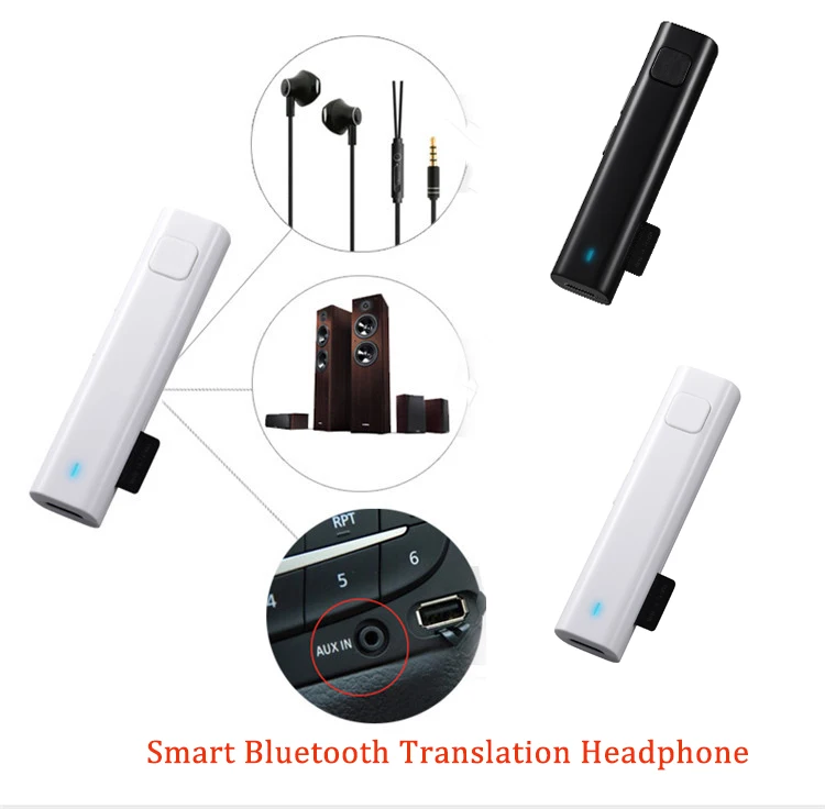 

Smart Bluetooth Translation Headphone Travel Business Bluetooth Wireless Voice Translator 26 Multi-language MPS TS Card Earphone