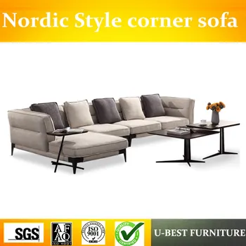 

U-BEST wholesale couch living room sofa furniture modern nordic style fabric sofa set leisure corner sofa