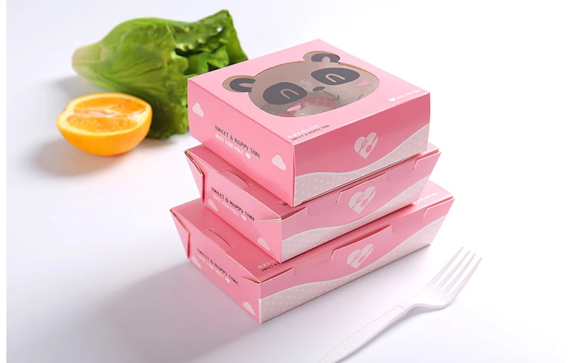130x130x50 мм вынос пищевая упаковка коробка с окном ПВХ печенье Cake Box конфеты шоколадные коробка Подарочная коробка 500 шт./лот