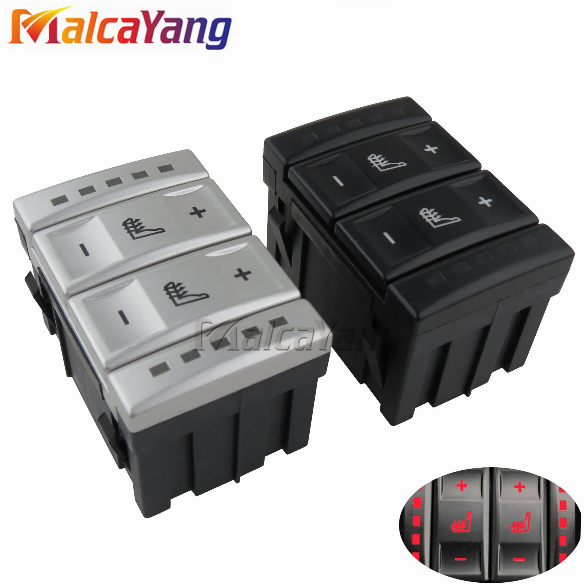 

New Silver & Black Seat Heating Button Control Switch For Ford Mondeo MK4 S-MAX Galaxy MK 3 6M2T 19K314 AC 6M2T19K314AC