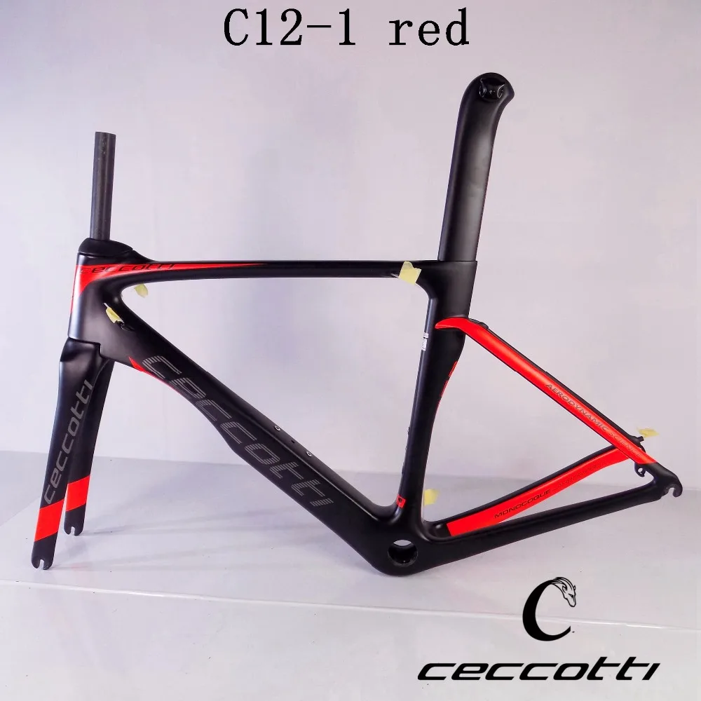 

C12-1 RED matte carbon bike frame Ceccotti brand high quality Carbon fiber road bike bicycle frame road bike frame carbon