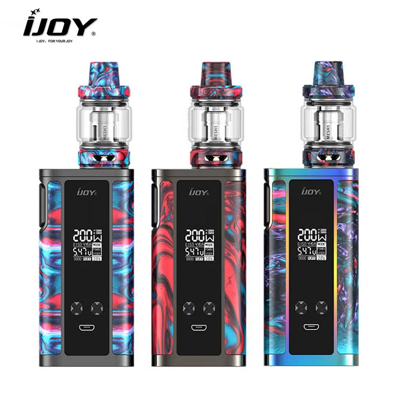 Buy  Original IJOY CAPTAIN RESIN KIT 200W Box MOD Vape With 6ml Captain Resion Tank Support 20700 18650 