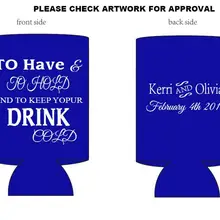 Персонализированные дизайнерские Складные держатели для бутылок/кулеров с логотипом, рисунком по индивидуальному заказу для вашего свадебного подарка или мероприятия в NZ