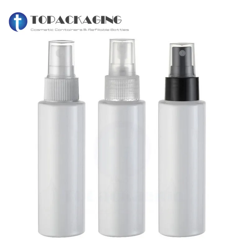 

30*100ML Spray Pump Bottle White Plastic Refillable Perfume Packing Empty Cosmetic Container Makeup Parfume Fine Mist Atomizer