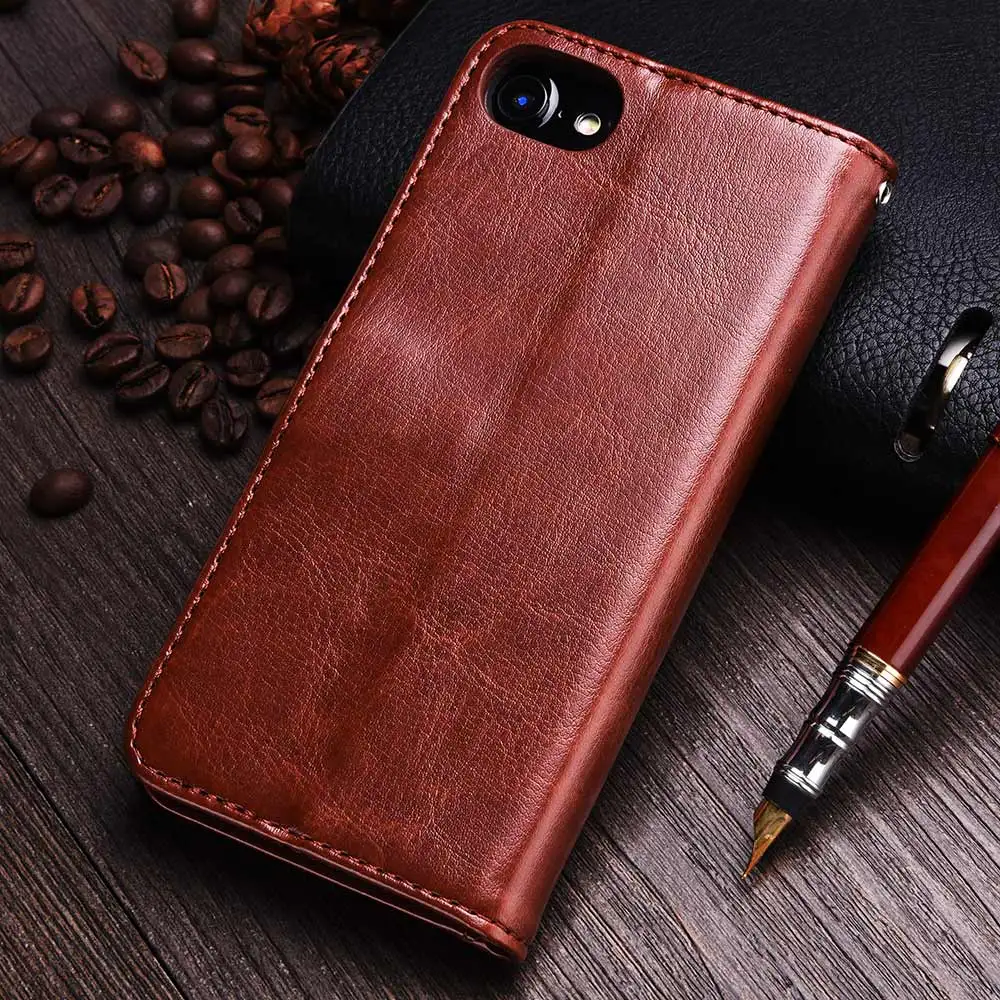 Чехол TOMKAS для iPhone 7 8 Plus из искусственной кожи стильный кошелек с подставкой