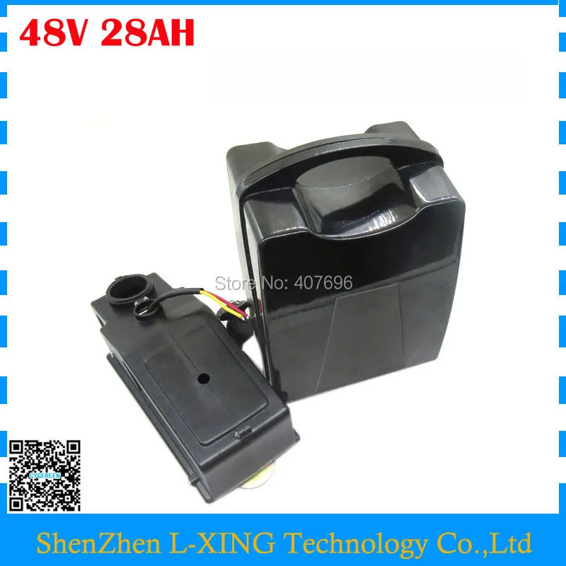 

Free customs duty 2000W 48V bicycle battery 48V 28AH Li-ion battery use NCR18650GA 3500mah cell 50A BMS with 54.6V 2A Charger