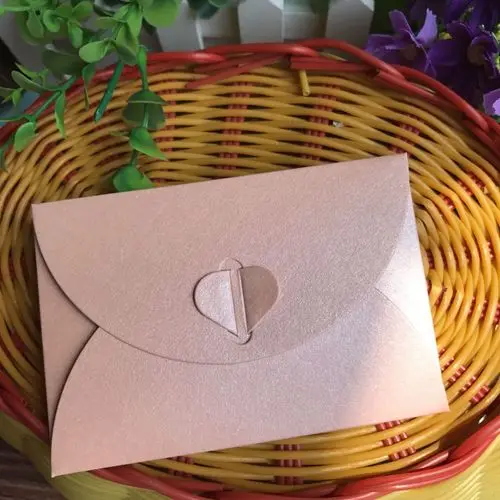 100 шт винтажные Ретро маленькие цветные пустые бумажные конверты свадебные приглашения конверт поздравительные открытки Подарочный конверт 17,5*11 см - Цвет: PINK