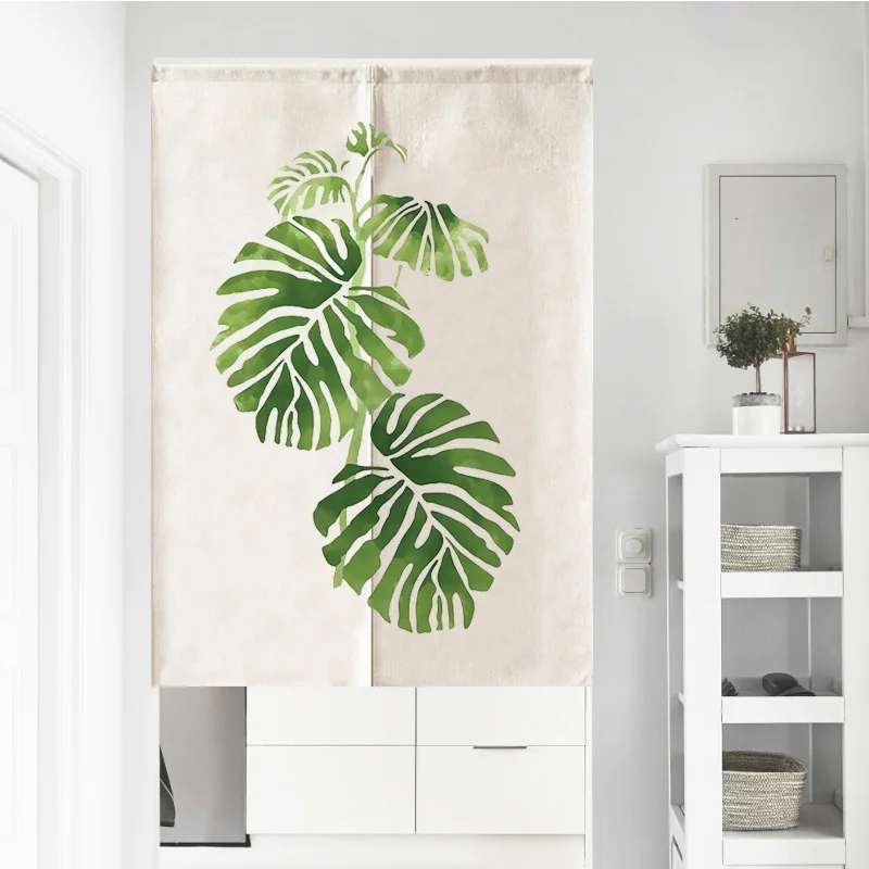 Любовь Кошка листья кролик Ineapple половина-занавес окна настроить перегородки домашний туалет Ресторан Кухня Двери занавески s
