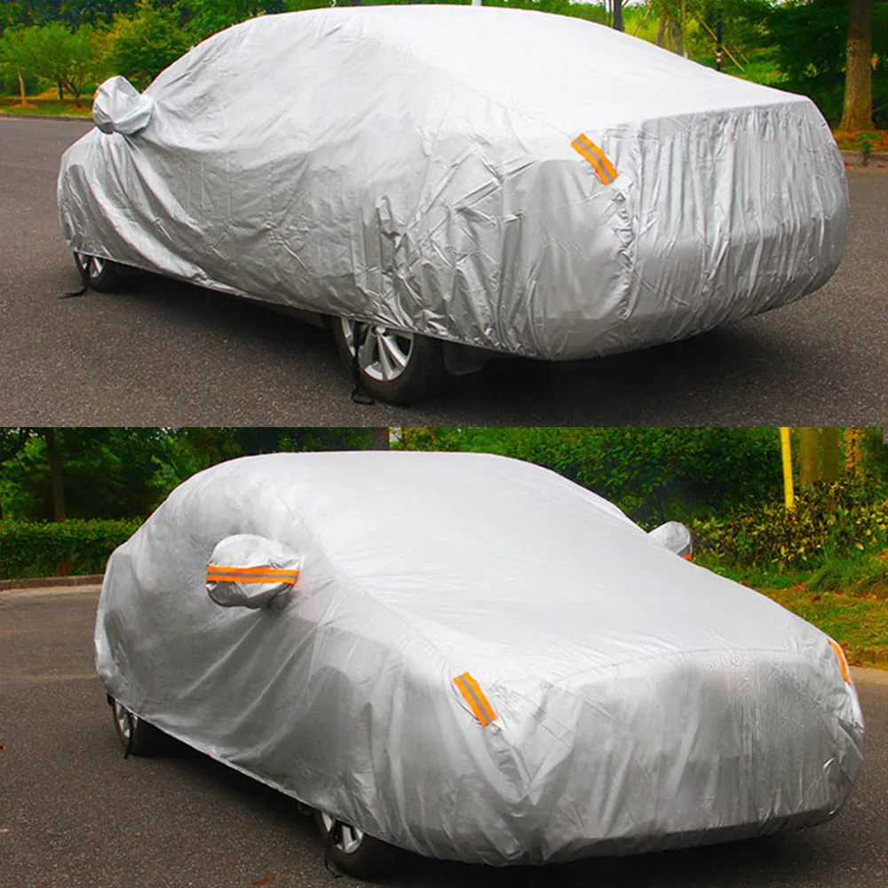 

1pc Waterproof Large Full Car Covers for Tent Sun Protection Raincoat Sunproof Caravan Cover With Reflective Fabric Orange Tape