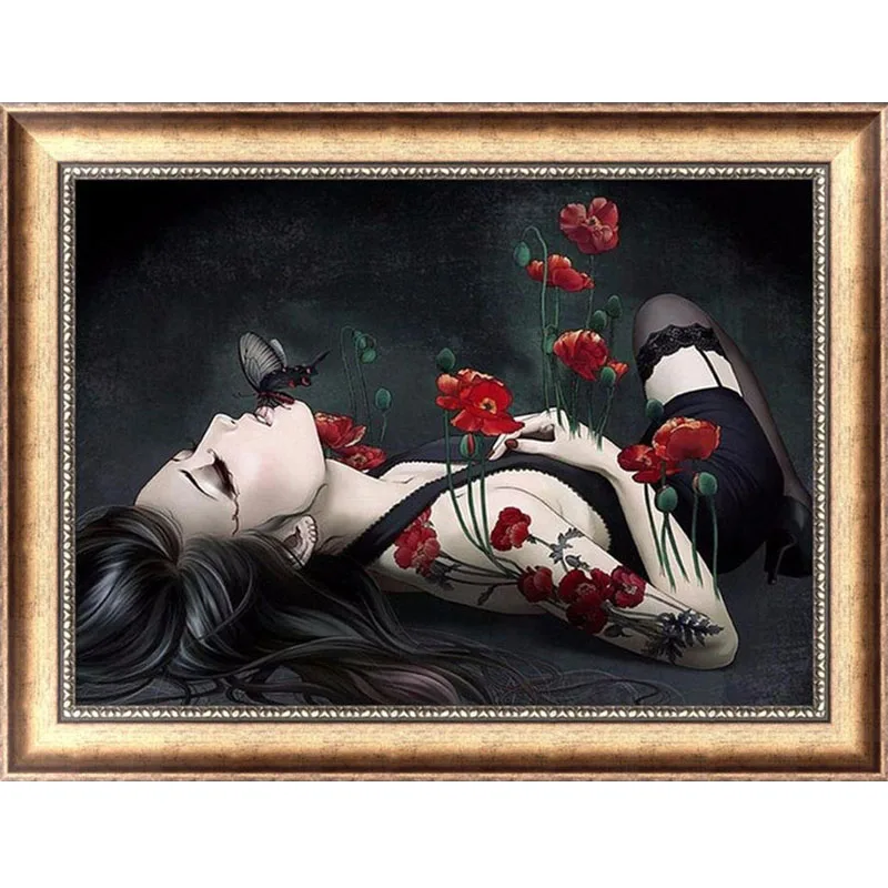 

DIY 5D Diamond Switch Kit Embroidery Sexy Girl Painting Needlework Cross Stitch Home Decor Craft