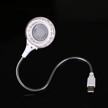 

18 LED USB Nightlight Reading Light Table With Magnifying Glass Lighting