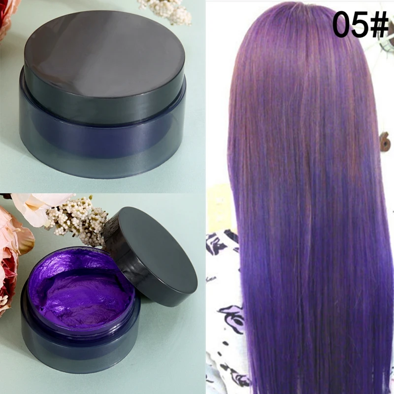 DIY Краска для волос восковая Помпона серебряная Пепельница серый воск для волос для мужчин и женщин временное одноразовое окрашивание для волос крем для грязи
