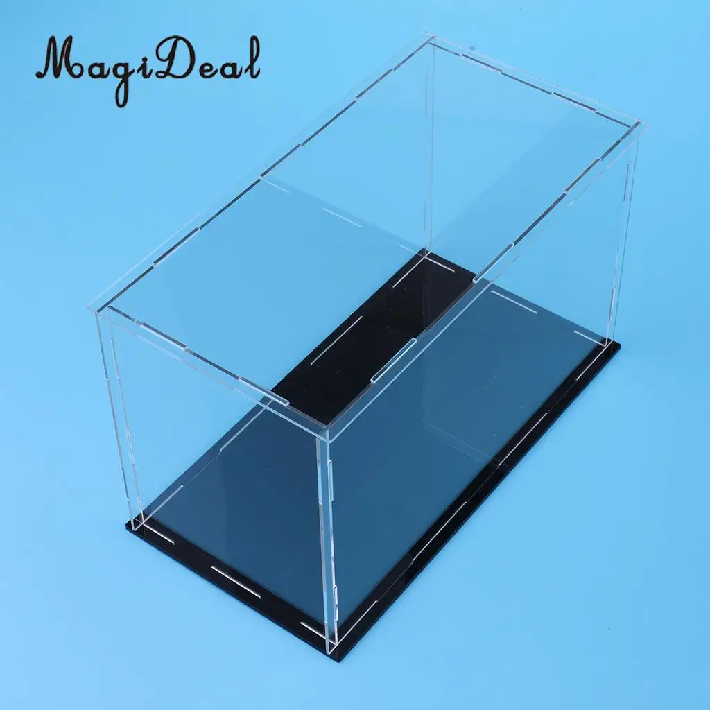 Clear Acrylic Display Case Dustproof Model Figures Protection Box 50x20x22cm