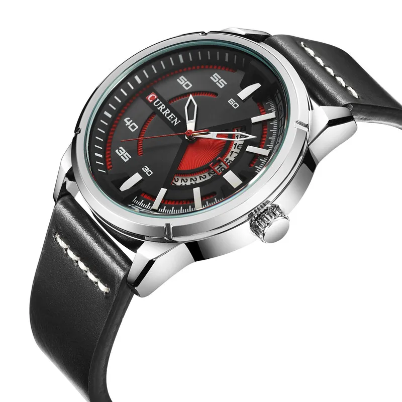 

CURREN 8298 Mens Watches Waterproof Date Top Brand Luxury Leather Band Sport Business Military Male Clock Gift Relogio Masculino