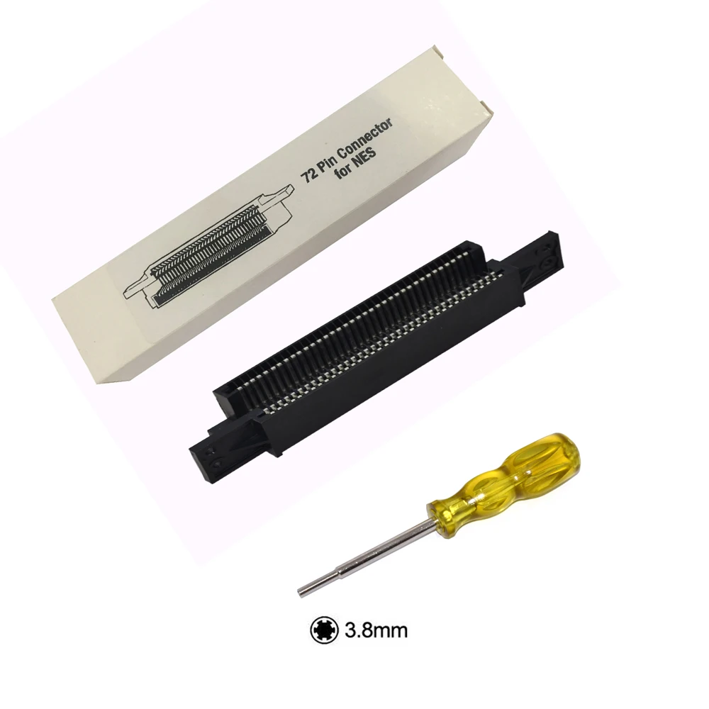 10 Kits Replacement Game Cartridge Slot Connector for NES 72 Pin