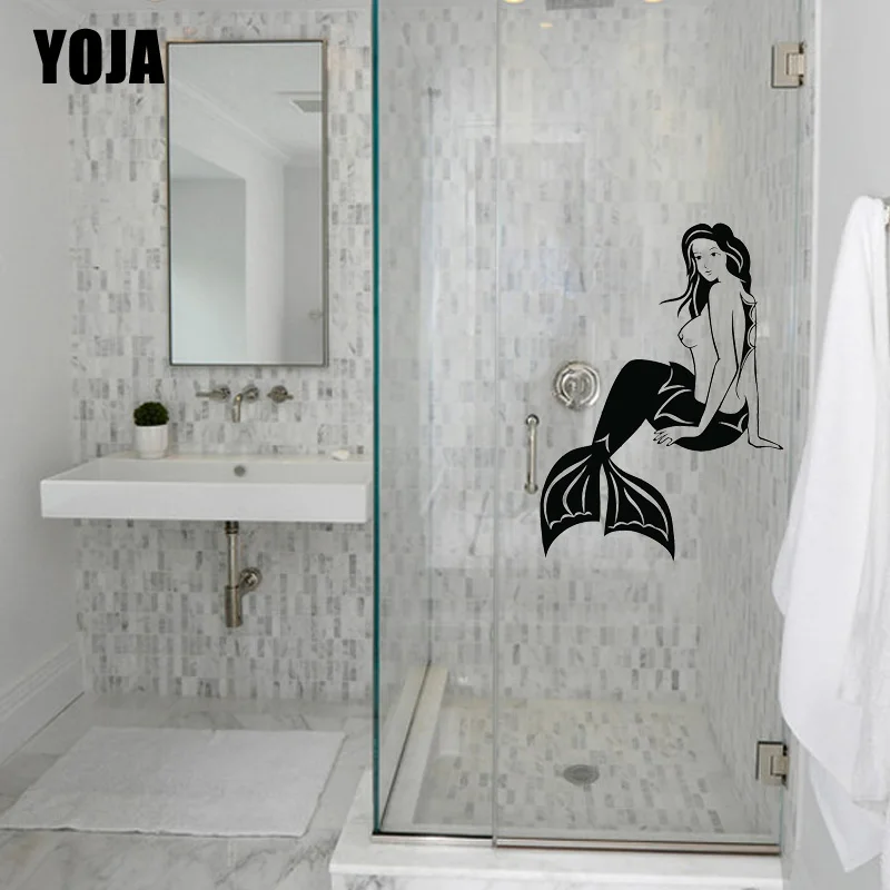 

YOJA 25x18.1CM Mermaid Decals Bathroom Room Daily Accessories Wall Stickers G2-0026