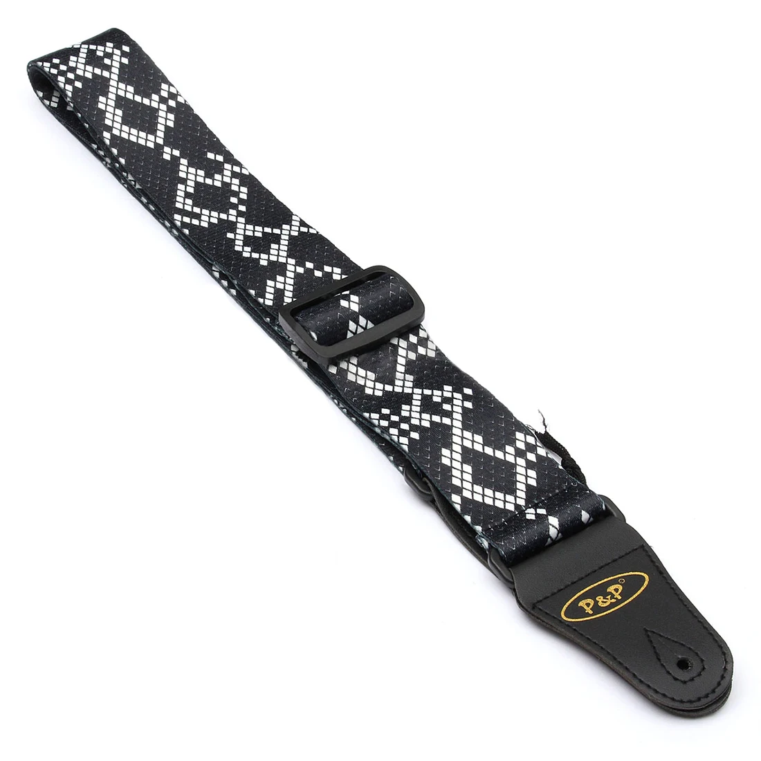 

5 PCS of (P&P Guitar Strap Belt Leather Ends for ACOUSTIC OR ELECTRIC GUITAR Pattern: Square block)