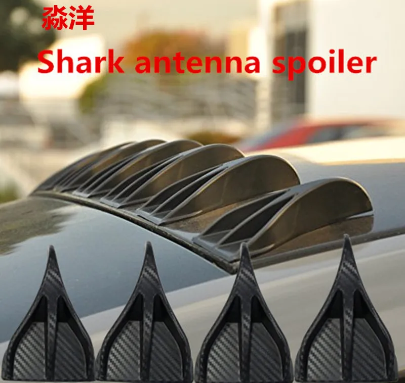 

Cool design 8pcs Air Vortex Generator Diffuser Roof Shark Fin Spoiler Roof Wing Carbon fit for 2013 impreza