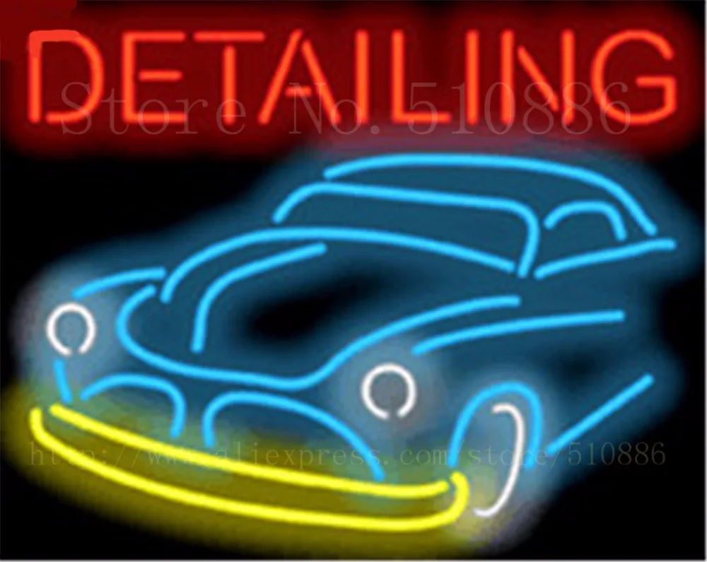 Detailing decoration Car Glass Tube Car neon sign Businese Handcrafted