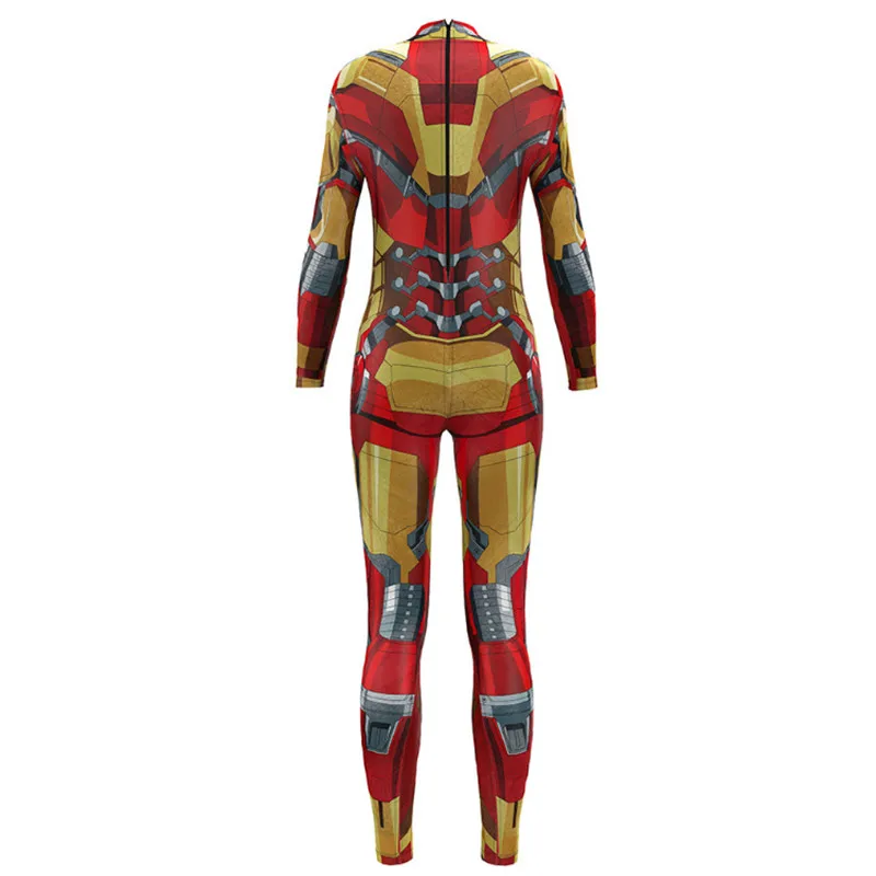 Хэллоуин Мстители костюм Женская iron Man комбинезон паук Зентаи Черная Вдова боди