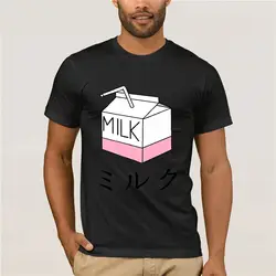 Молоко коробки японский Vaporwave Эстетическая футболка футболки короткий рукав для отдыха модные летние 2019 короткий размер