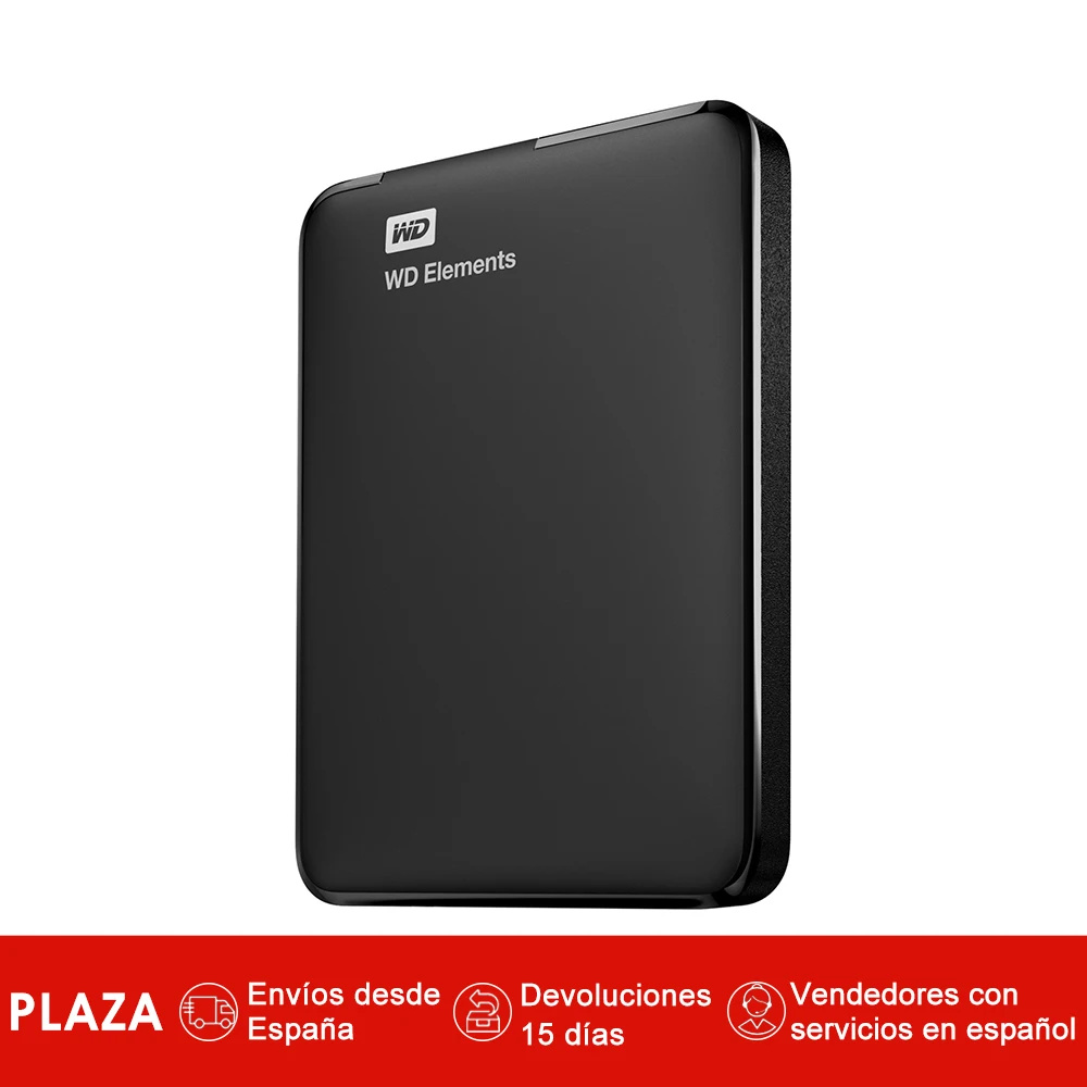 

Western Digital WD Elements Portable, 1000 GB, 2.5", Micro-USB B, 3.0 (3.1 Gen 1), 5000 Mbit/s, Negro
