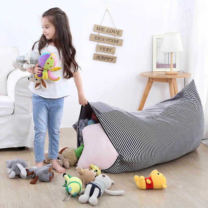 Large Capacity Storage Bags Foldable Soft Kids Toy Storage Basket