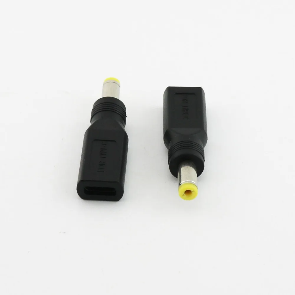 20x USB 3,1 Тип C гнездо для 5,5x2,1 мм штекер Адаптер питания постоянного тока Разъем Черный