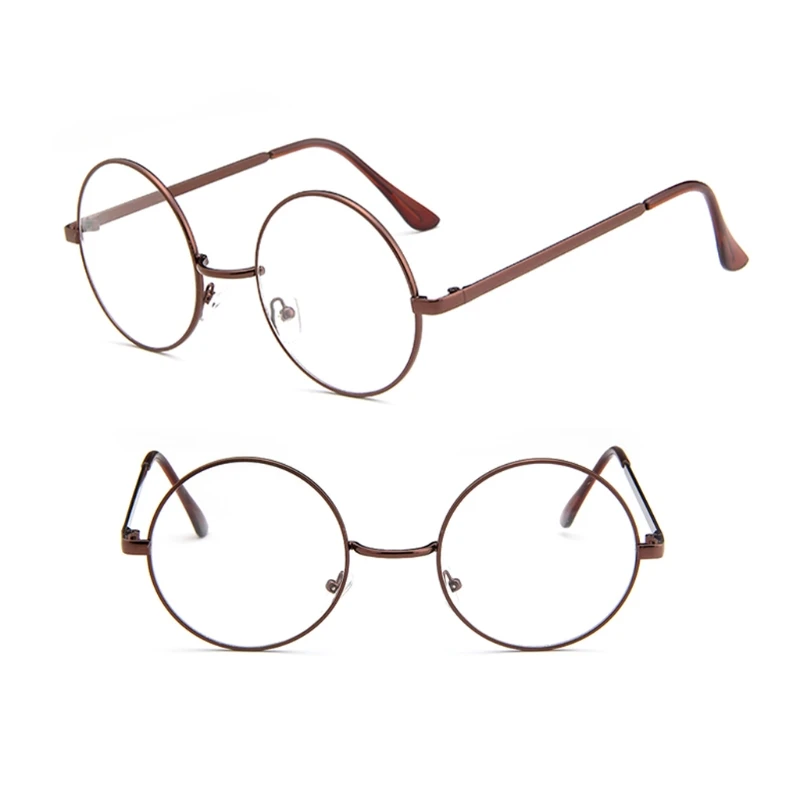 

Vintage Men Women Retro Round Eyeglasses Frame Clear Lens Glasses Eyewear