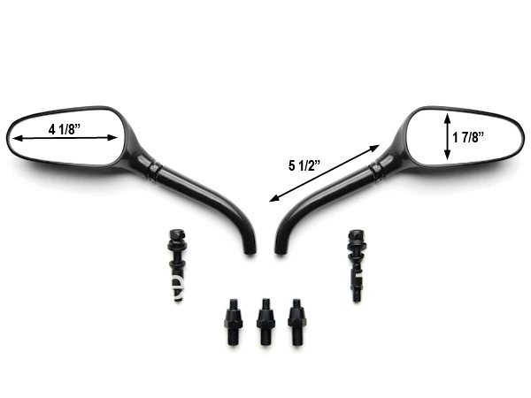 Black Golf Club Mirrors L R For Harley Davidson V Rod Night Street V Rod