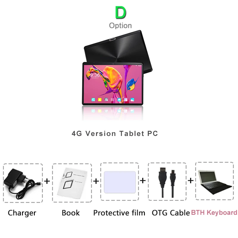 Комплект 4 10 Core tablet pc 10 inch 1920*1200 IPS Android 8.0 RAM 6GB ROM 64GB 4G LET Dual SIM card WIFI GPS MT6797 tablets 10 10.1+Gift - Комплект: Комплект 4