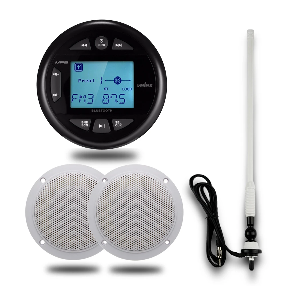 防水bluetoothステレオfmラジオ 車のmp3プレーヤー 160w マリンボート 屋外スピーカー Atv Utv オートバイ用 車用 Mp3 プレーヤー Aliexpress