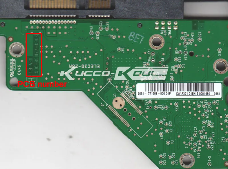 

HDD PCB logic board 2060-771668-000 REV P1 for WD 3.5 SATA hard drive repair data recovery