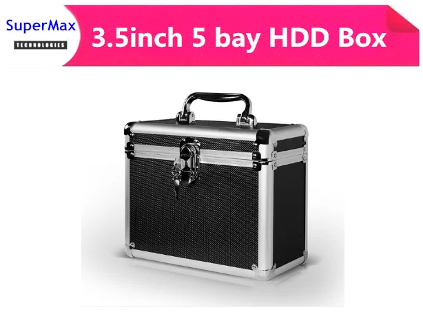 

5 bay 3.5 inch HDD Protection Box Hrad disk protection box built-in EVA shock pad buffer sponge Silver Storage Case