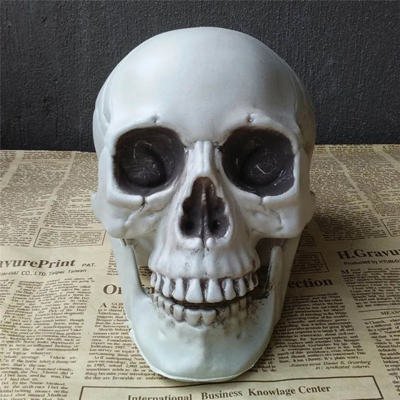 Все размеры Скелет человеческой головы скелет Хэллоуин стиль реквизит для дома вечерние Декор фильм Хэллоуин реквизит бар кофе с привидениями дом Декор