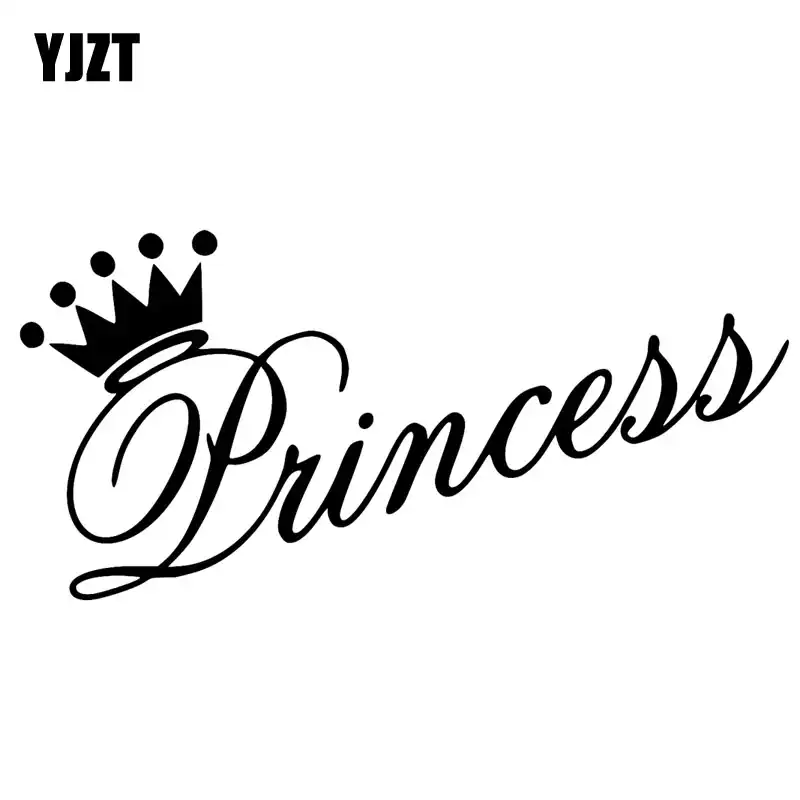 YJZT 12.7CM*10.1CM Cross Core Personality Crown Vinyl Car Sticker Decal