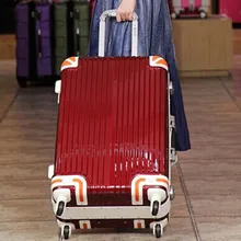 Women high-end Aluminum frame Boarding Trolley spinner ABS+PC material men suitcase luggage bag for business and travelling bags