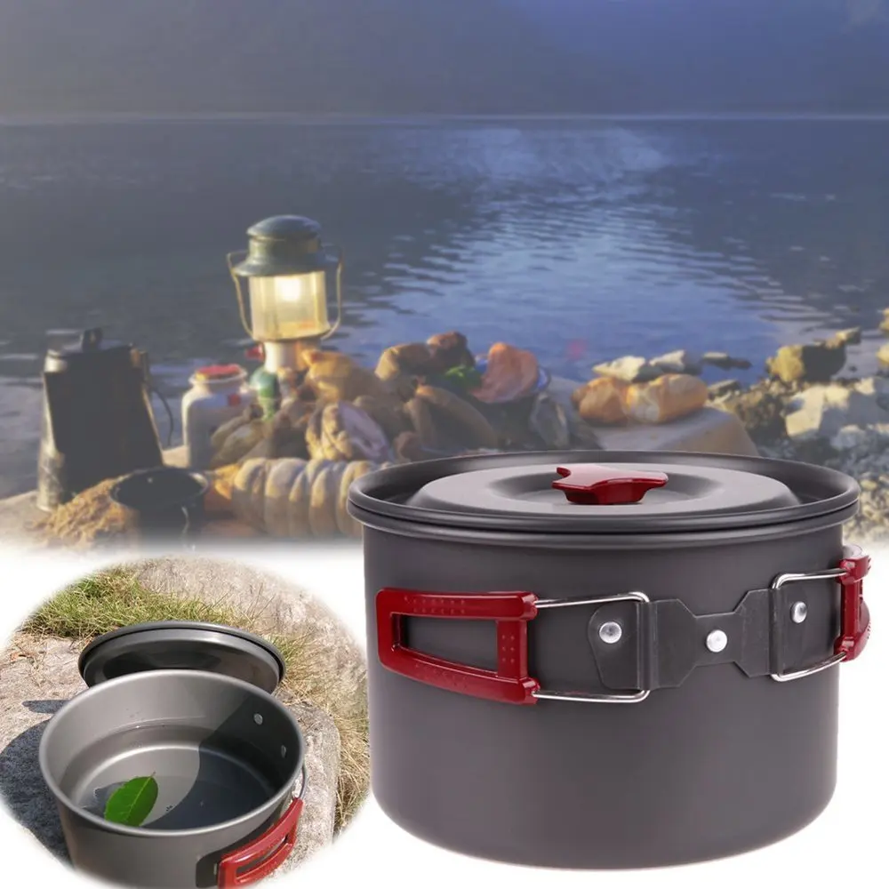 Backpacking Outdoor Camping Tableware Aluminium Alloy Pot 3L Ultralight