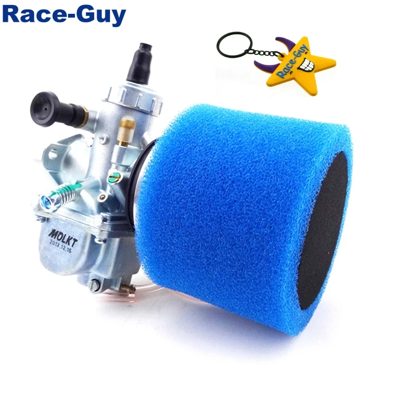 Molkt 26mm Carburetor Carb + Blue 45mm Air Filter For Lifan YX 125cc