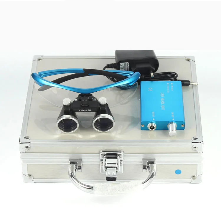 2.5X3.5X 420 mm Dental Loupe Magnifier Binocular Magnifier Surgery Surgical Medical Operation Loupe with Spotlight Head Light-18