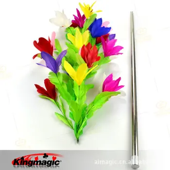 

Vanishing Cane To Bouquet Metal Professional Flower King Magic Props Stage Up Magia Fuuny Tricks Magicians Stick Toys