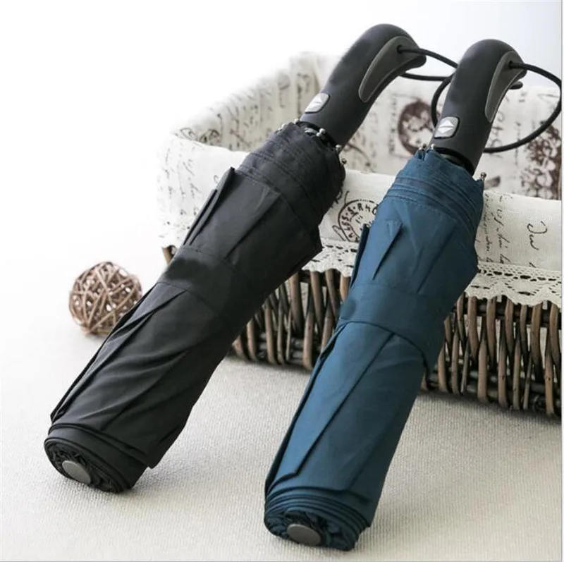 

Wind Resistant Folding Automatic Umbrella Male Auto Luxury Big Windproof Umbrellas Rain For Mem Black Coating Blue