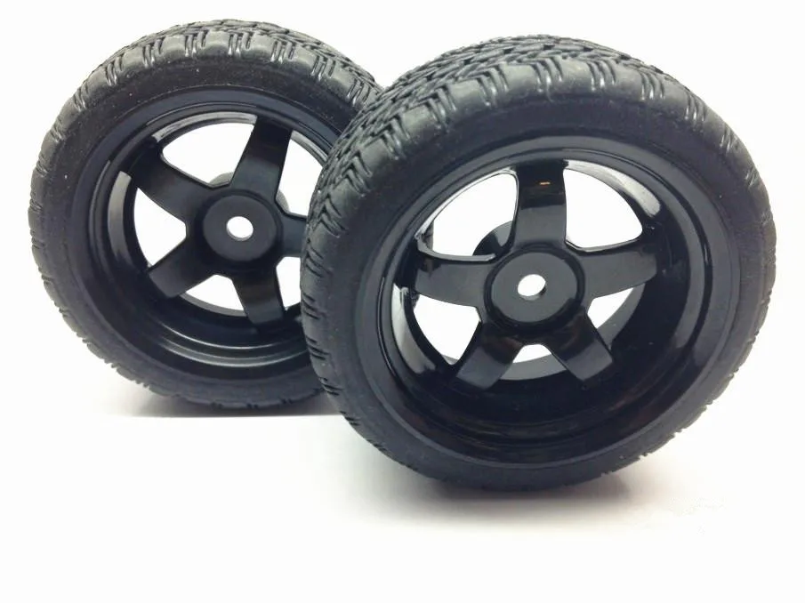 4pcsset  RC 110 scale RC On Road Car RC Drift car 12mm Hex Plastic Hub Wheel Rim and Tires Tyres  Set  HSP 94122 94123