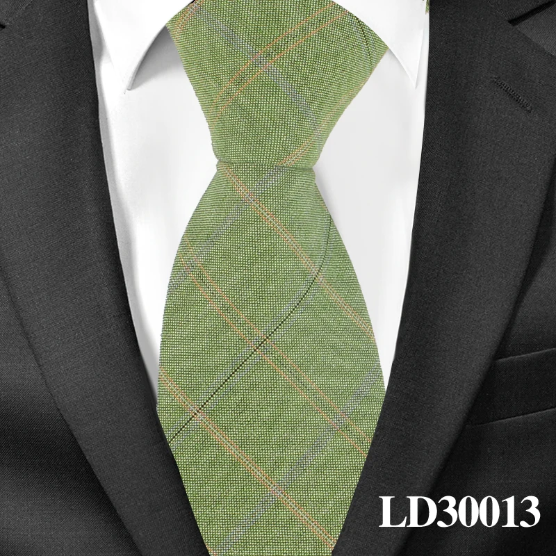 Модный клетчатый галстук для мужчин, облегающий мужской галстук для свадьбы, бизнес, Ширина 7,5 см, клетчатые галстуки, классические костюмы, тонкие галстуки на шею - Цвет: LD30013