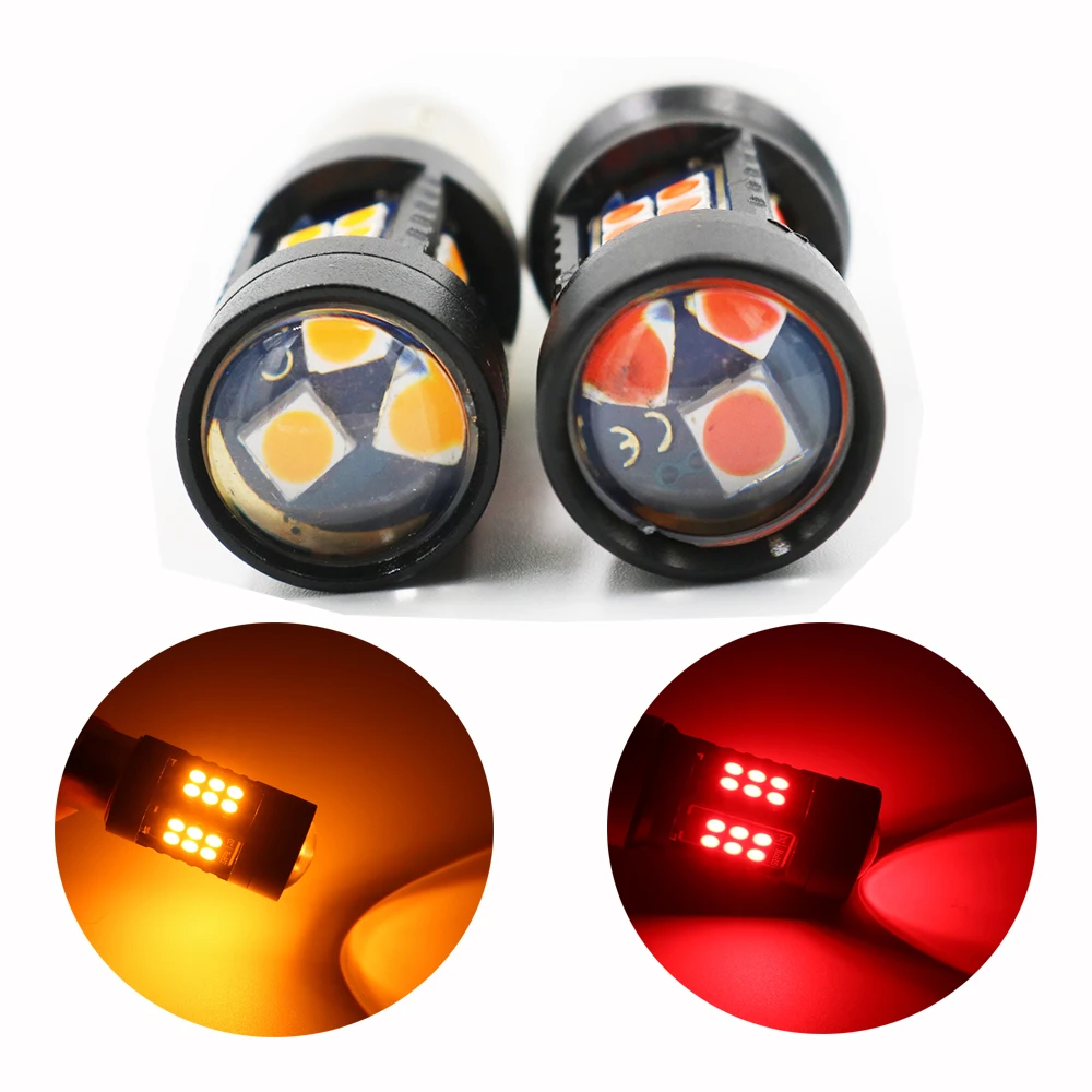 

YSY 10PCS 1157 bay15d 7443 led Car Bulbs P21/5w 3030 27SMD Auto brake Reverse Backup Tail Signal lights Lamp Vehicle