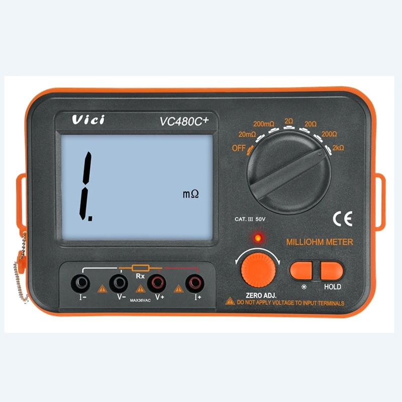 Цифровой мультиметр Milli ohm VC480C + с ЖК подсветкой 4 провода тест низкое