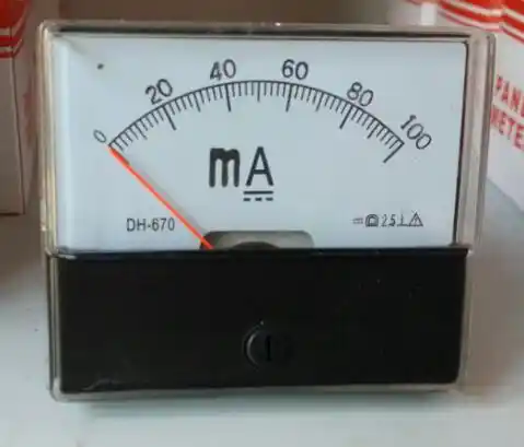Analog Panel AMP Current Ammeter Meter Gauge DH-670 0-100mA DC