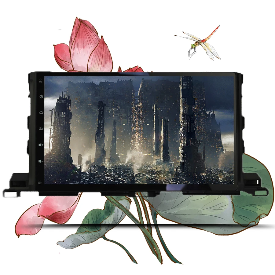 Cheap For Toyota Highlander 2014 2016 2018 car gps navigation pc tablet music tape recorder with android 9.1 Octa core wifi 4G 3