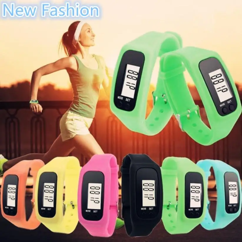 

Long-life battery Multifunction 10 Colors Digital LCD Pedometer Run Step Calorie Walking Distance Counter High Quality New 40p